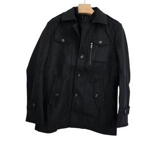 Mens Zipper Single Winter Business Scart Collar Mid-length Overcoat Xl